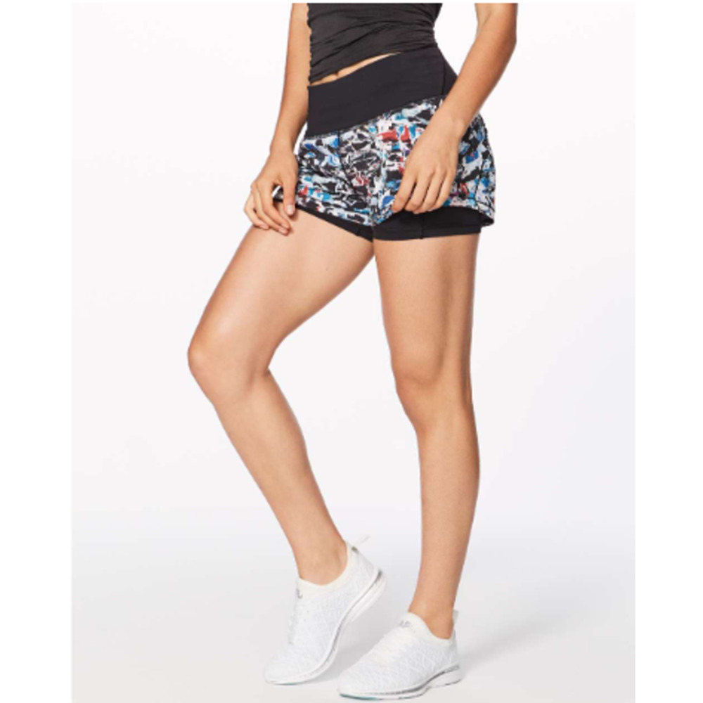 Lululemon‎ Break Free Short (2.5") Culture Clash Multi Black Size 12